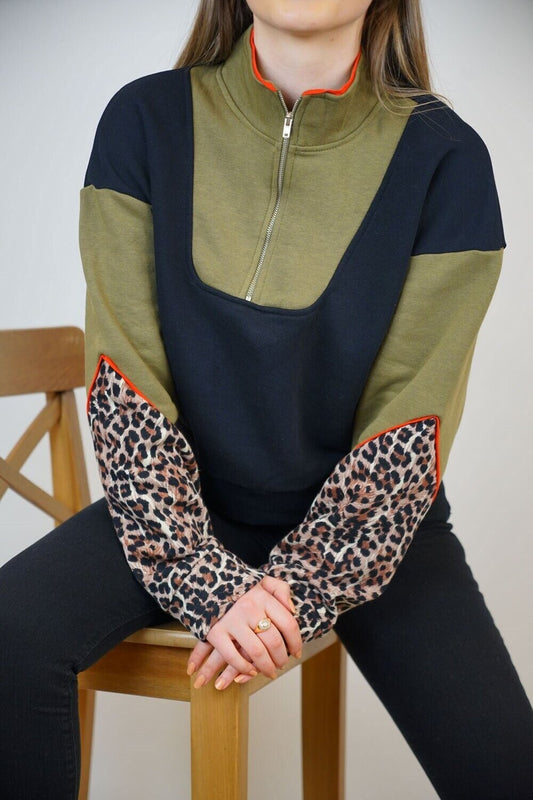 Leopar Desenli Sweatshirt