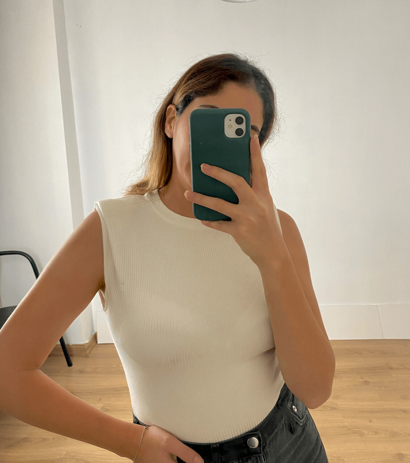 Kiabi Beyaz Vatkalı Bodysuit