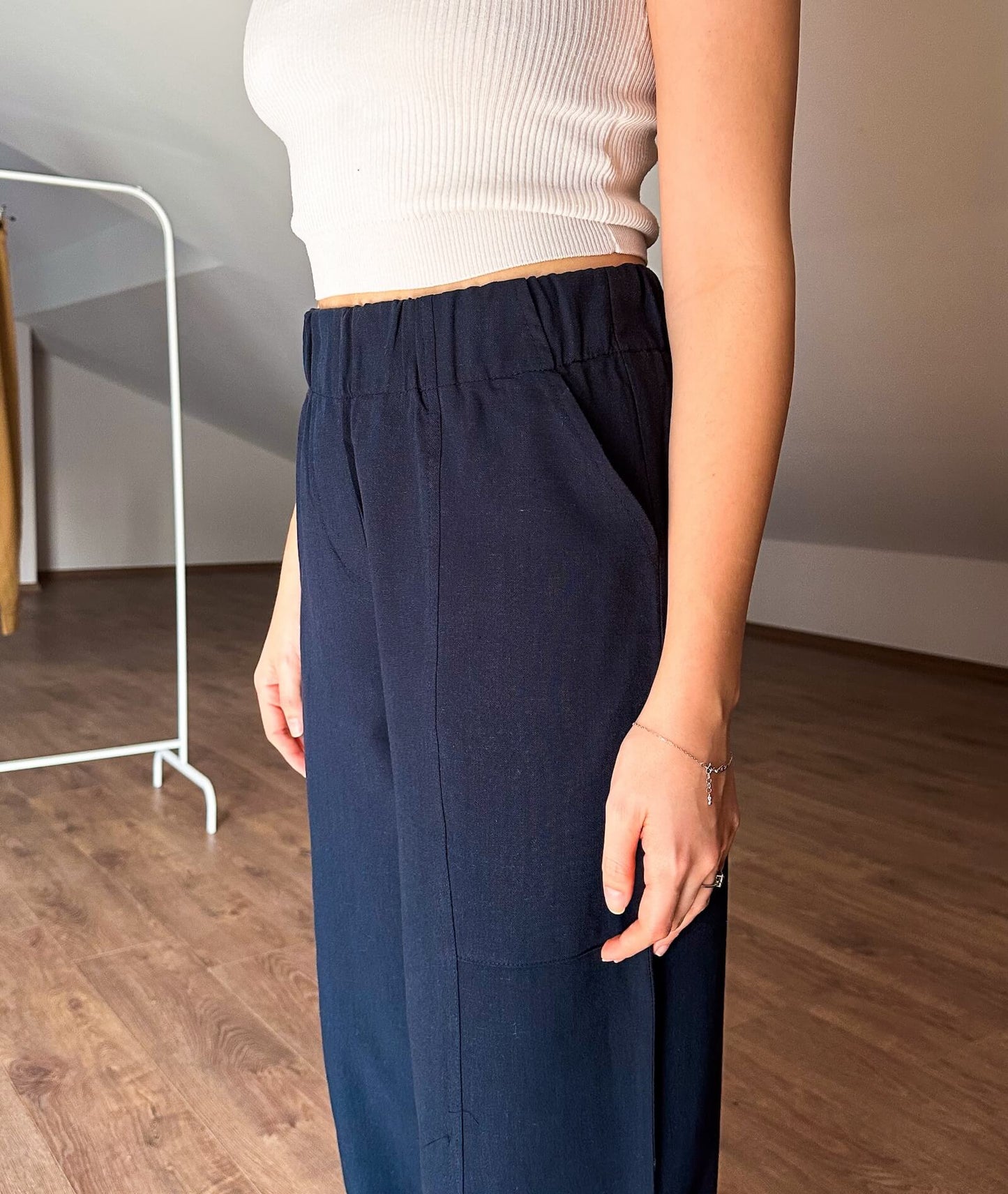 Summer Keten Pant  Lacivert