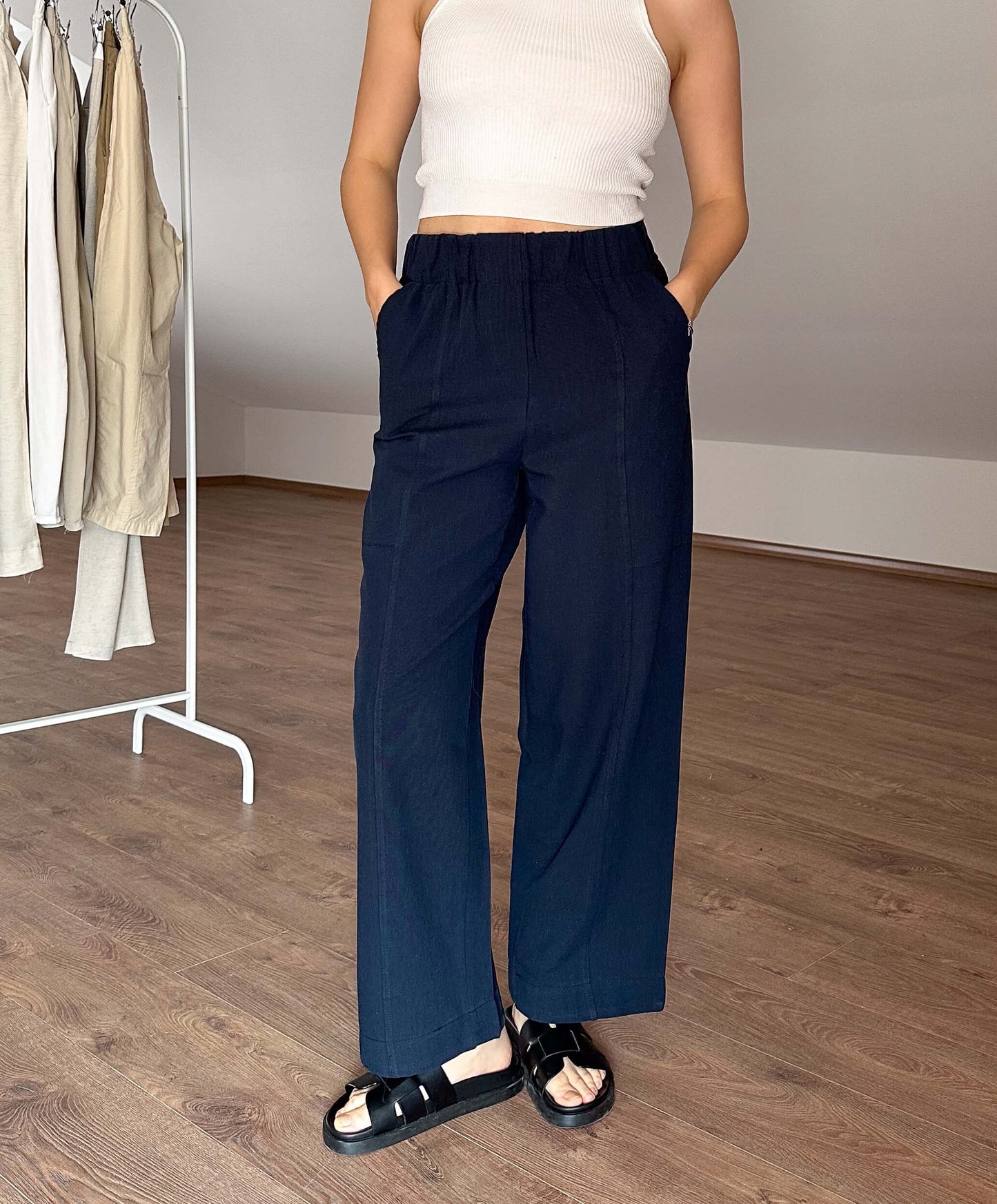 Summer Keten Pant  Lacivert