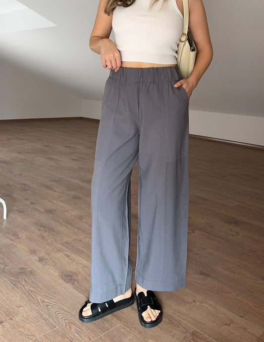 Summer Keten Pant Antrasit